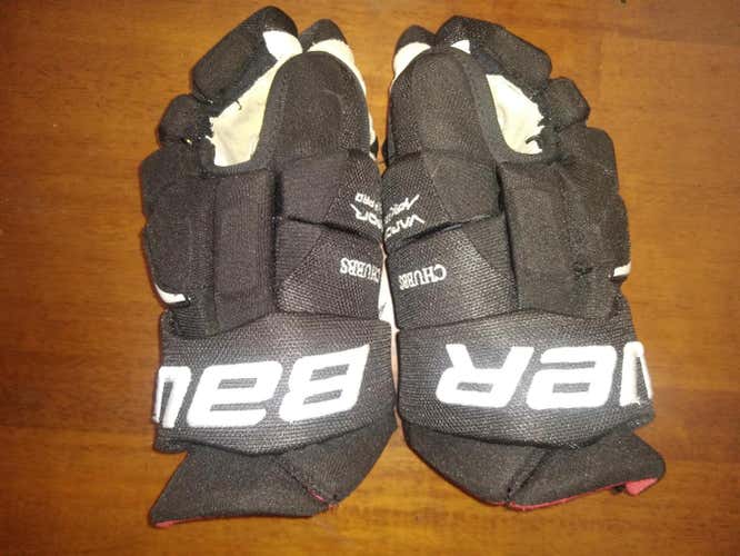 Jamie Benn Dallas Stars Black Used Senior Bauer Vapor APX2 Pro Gloves 14" Pro Stock