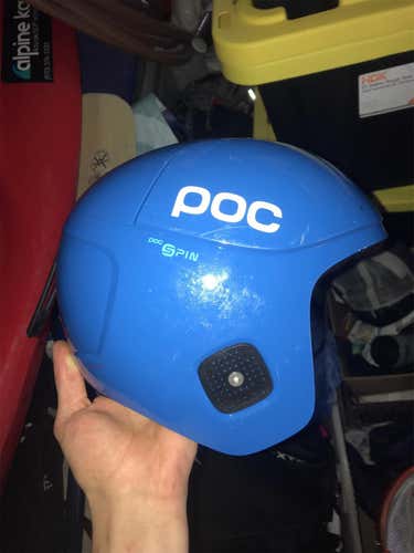 Blue Used Medium POC Skull Orbic X Spin Helmet FIS Legal