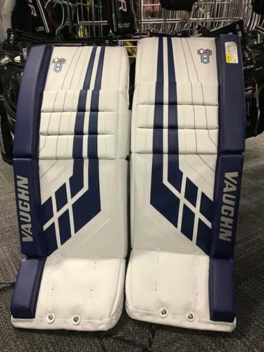 White New Junior 26" Vaughn Velocity VE8 Goalie Leg Pads