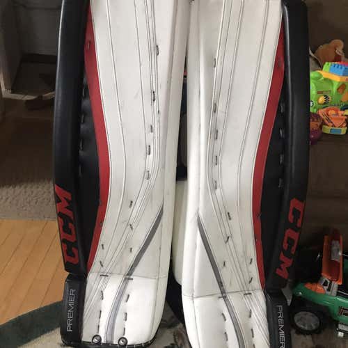 Black Used 37" CCM Premier Pro Goalie Leg Pads