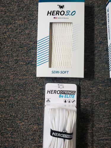 White New ECD Lacrosse Hero 3 Mesh Pack