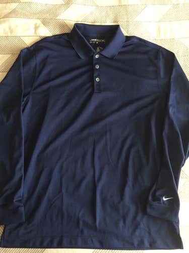 Men's Nike Golf Polo Shirt from London 2012 Olympics Size Large Dry-Fit Navy