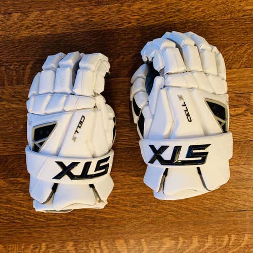 Used STX Cell IV 13" Lacrosse Gloves Size Large
