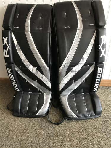 Black Used Senior 32" Bauer RX4 Goalie Leg Pads
