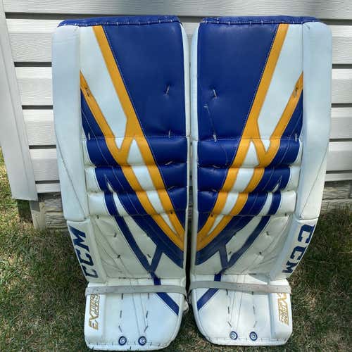 Blue Used 35" CCM Extreme Flex 4 Pro Stock Goalie Leg Pads