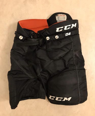 Black Used Youth Large CCM U+ 04 Hockey Pants