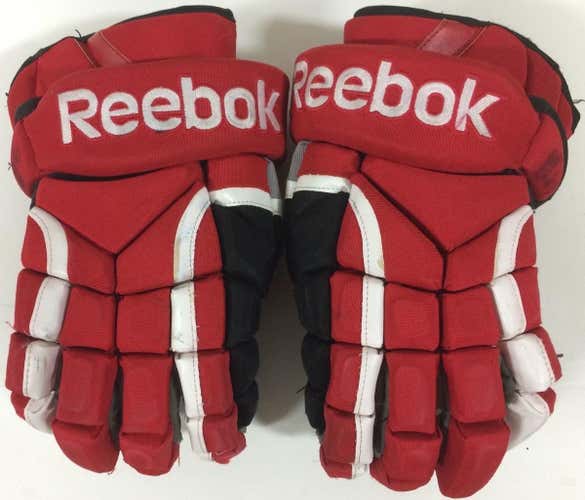 Reebok 11KP 14" Pro Stock Hockey Gloves Carolina Hurricanes 2725