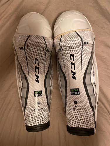 Used CCM 20K Pro Stock Shin Pads 17”