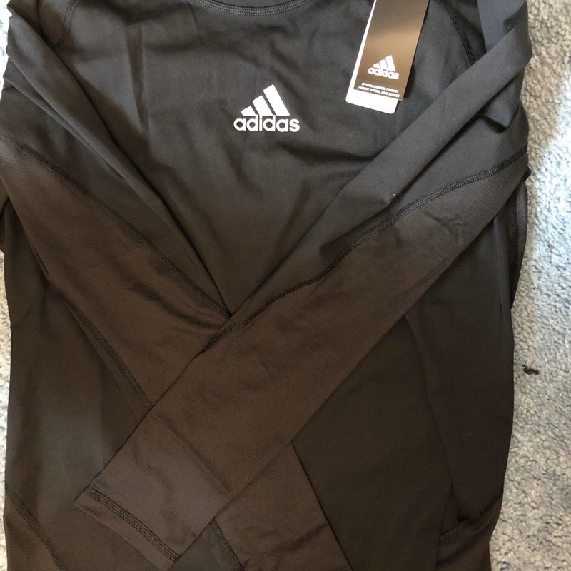 Beauty League Issued Black Men's Large Adidas Long Sleeve Compression Shirt