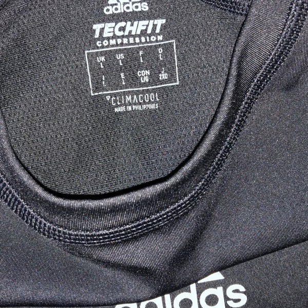 Adidas Techfit Compression long sleeve shirt. White. Size L