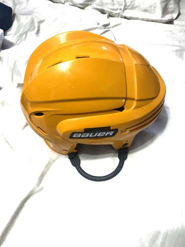 Yellow Used Large Bauer  Helmet