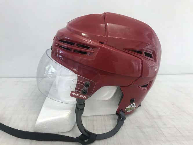 Bauer Re-Akt 100 Pro Stock Hockey Helmet Large Maroon Bauer Visor 2152