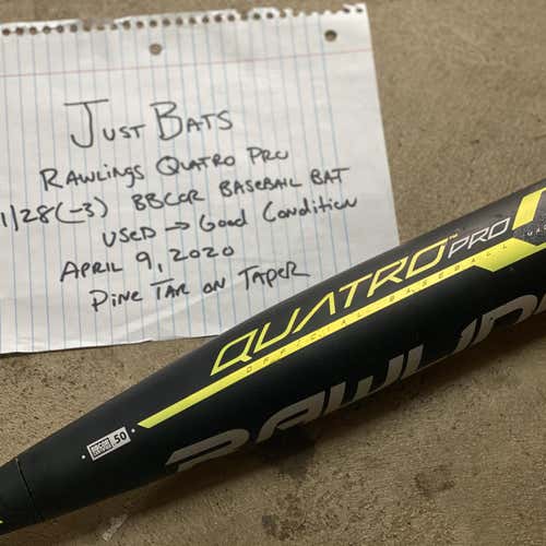 Used  Composite Quatro Pro (-3) 28 oz 31" Bat BBCOR Baseball Bat