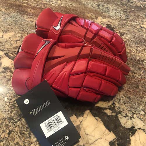 Red New Nike Vapor Elite 13" Lacrosse Gloves