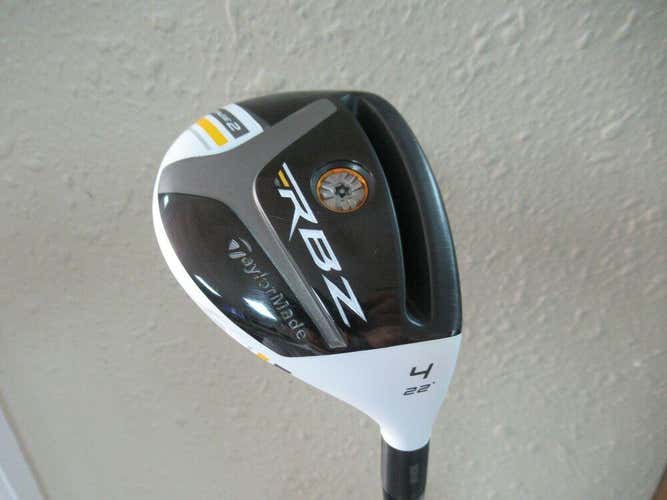 NICE TAYLORMADE RBZ STAGE 2 HYBRID # 4 22* FACTORY ROCKETFUEL 65g SENIOR FLEX HC