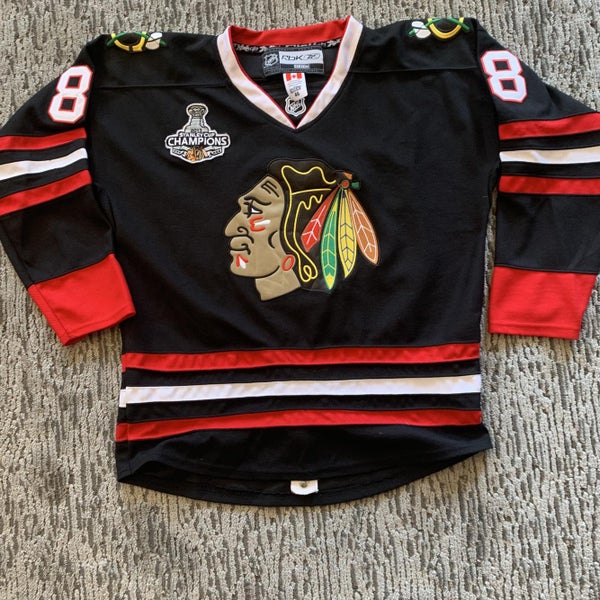 CHI Blackhawks KANE #88 Reebok Authentic Replica Game Jersey size 46 wFight Strap 2013 Stanley Cup
