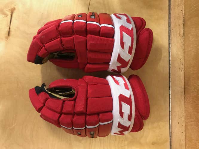 Red CCM 4-roll Pro Gloves 14"