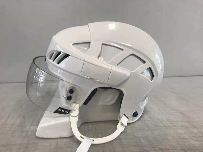 Reebok 8K Pro Stock Hockey Helmet Large White CCM Visor 2168