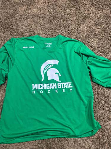 Green Men's Large Bauer Pro Stock Jersey