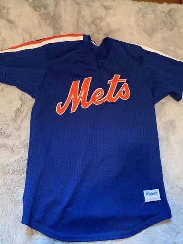 Vintage Blue Used Adult Men's Medium New York Mets Jersey