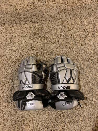 Silver Used Epoch Integra 13" Lacrosse Gloves