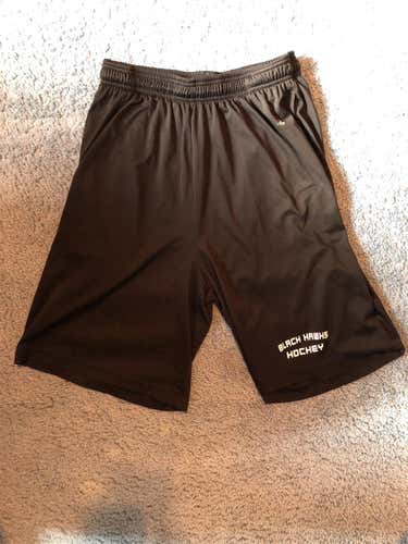 Waterloo Black Hawks Black Men's Large Workout Shorts