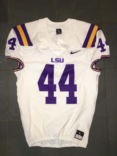 Authentic LSU TIGERS #44 Football Game Jersey NIKE LARGE sewn GAME TAILORED