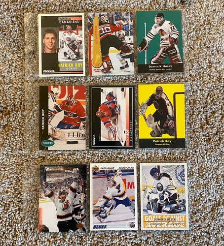 GOALIE LEGEND TRADING CARD BUNDLE (9 CARDS)
