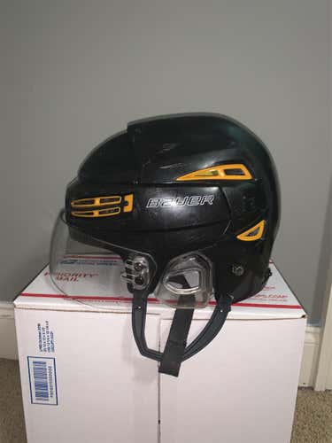Used Large Bauer Re-Akt 100 Helmet w/ CCM Visor