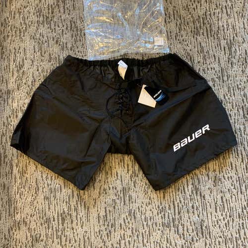 GOALIE - New Never Worn- Bauer Pant Shell Cover Size Senior Large - Black