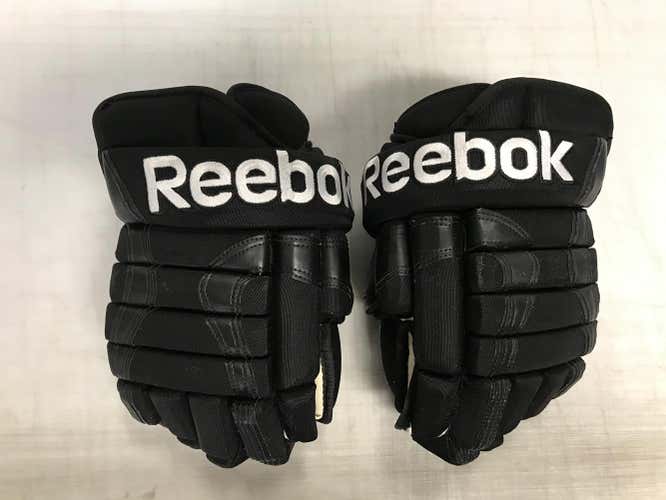 Reebok 852 4 Roll Pro Stock Hockey Gloves 13.5" Black Avalanche 4094