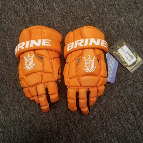Orange New Player Brine King Superlight II Lacrosse Gloves 12"