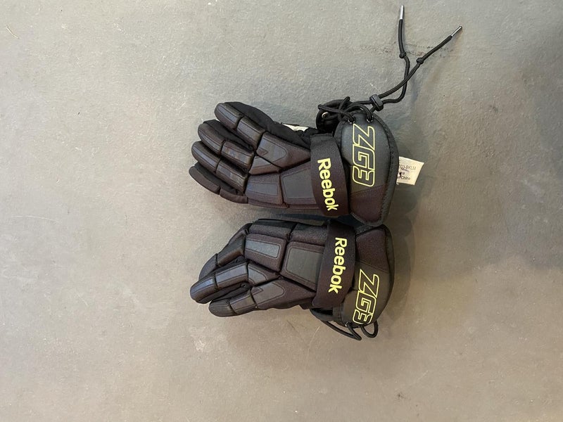 Black Used Player Reebok Lacrosse Gloves 11"