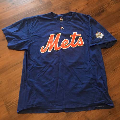 New York Mets Noah Syndergaard Thor World Series Men's XL Majestic Shirt