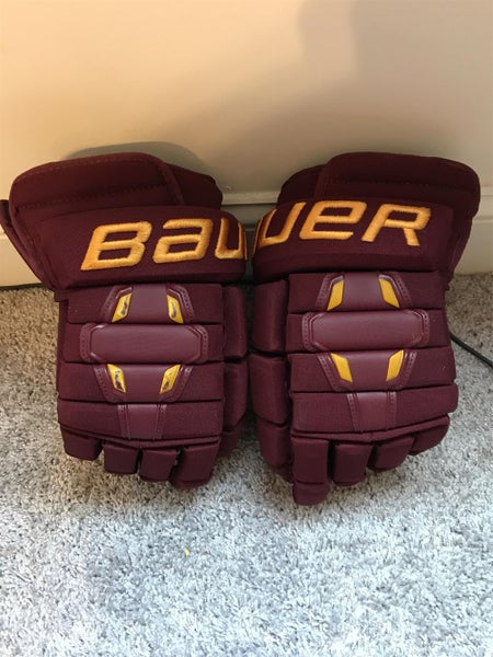 Red New Bauer Nexus 2N 14" Pro Stock Gloves