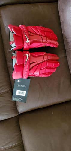 Red New Player Nike Vapor Elite Lacrosse Gloves 13"