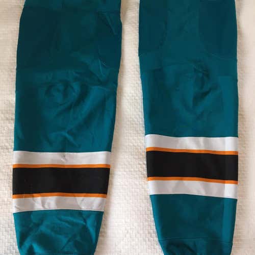 SJ Sharks Home Senior XL Reebok Pro Stock Socks