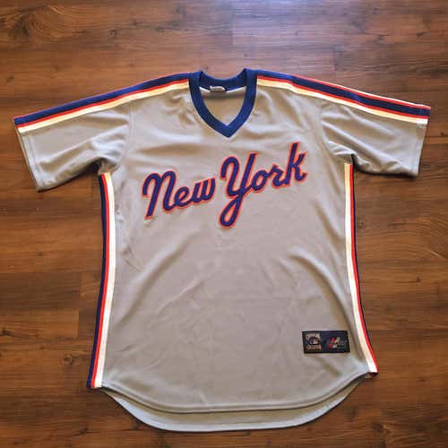 New York Mets Majestic CooperstownCollection Throwback Jersey Men's Large