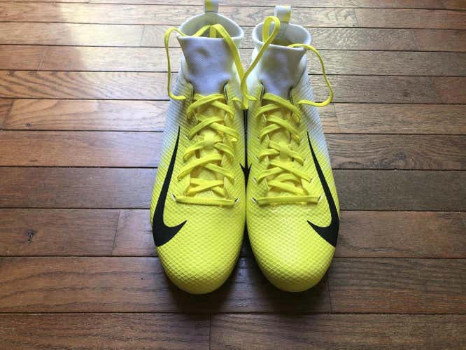 Brand New White/Yellow Nike Vapor Untouchable 3 Cleats