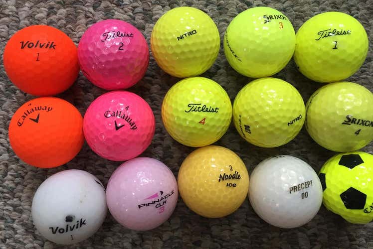 30 Crystal, Matte and Colored golf Balls!