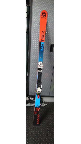 Slightly Used 2018 Volkl Racing Racetiger GS Skis With Bindings Max Din 12