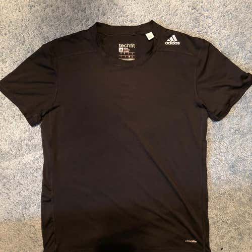 Beauty League Issued Black Men's Large Adidas Techfit Workout Shirt