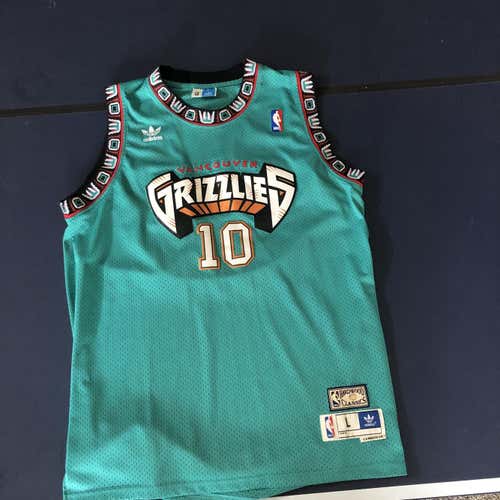 Large Vancouver Grizzled Throwback Mike Bibby Jersey Stitched