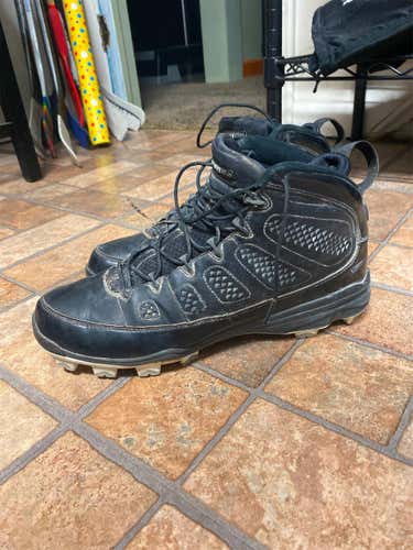 Black Men's Molded Cleats High Top