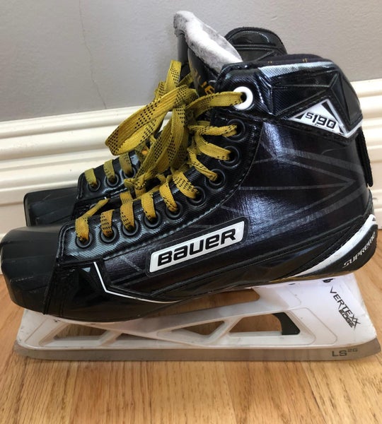 Used Senior Bauer Supreme S190 Hockey Goalie Skates D&R (Regular) Size 6D