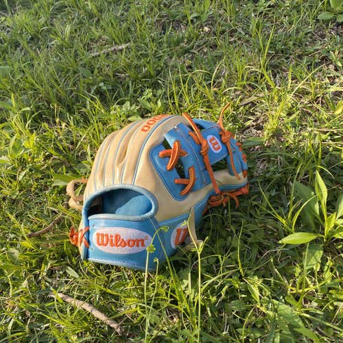Blue Used Infield A2000  Baseball Glove
