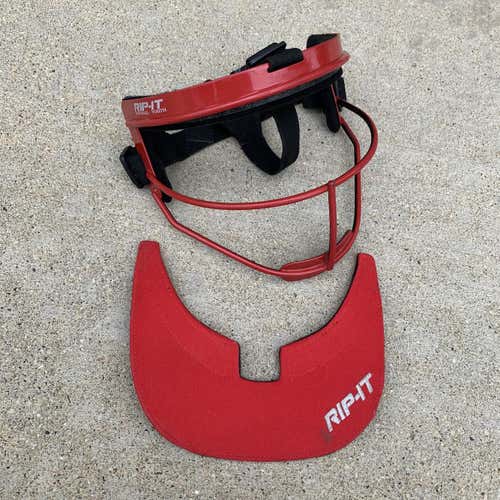 Rip It Youth Red Softball Face Guard Great Condition!