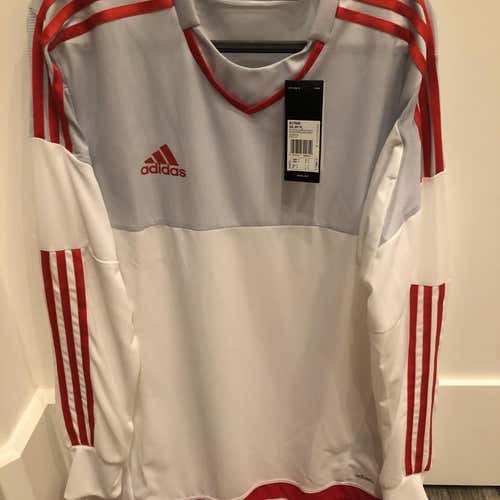 Adidas Adipro White New Men's Large Adidas Goalie Top