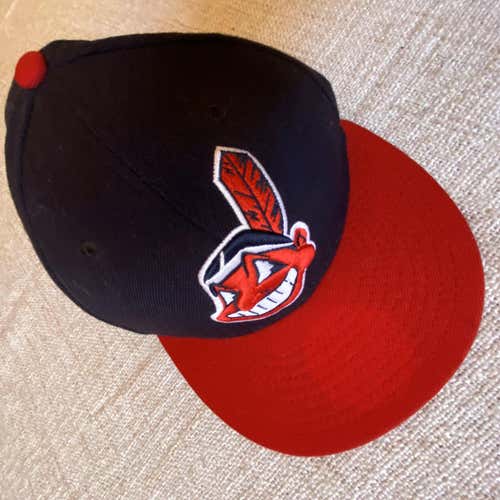 Blue Cleveland Indians Flat Brim Unisex One Size Fits All New Era Hat
