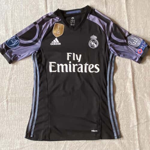 Black/Purple Adidas Real Madrid Match Issue - Adult Men's Medium Jersey